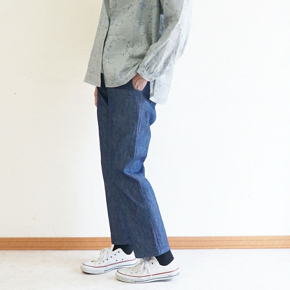 Branch m‘.,ブランチエム,ナチュラル,30代,40代,50代,60代,コットン,綿,ゆったり,パンツ,デニム,デニムパンツ,ストレートパンツ,デニムストレートパンツ