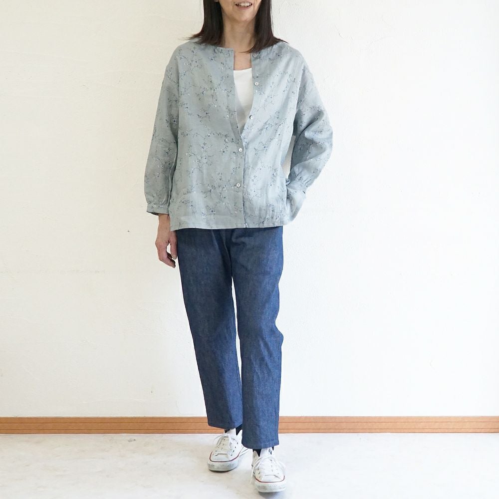 Branch m‘.,ブランチエム,ナチュラル,30代,40代,50代,60代,コットン,綿,ゆったり,パンツ,デニム,デニムパンツ,ストレートパンツ,デニムストレートパンツ