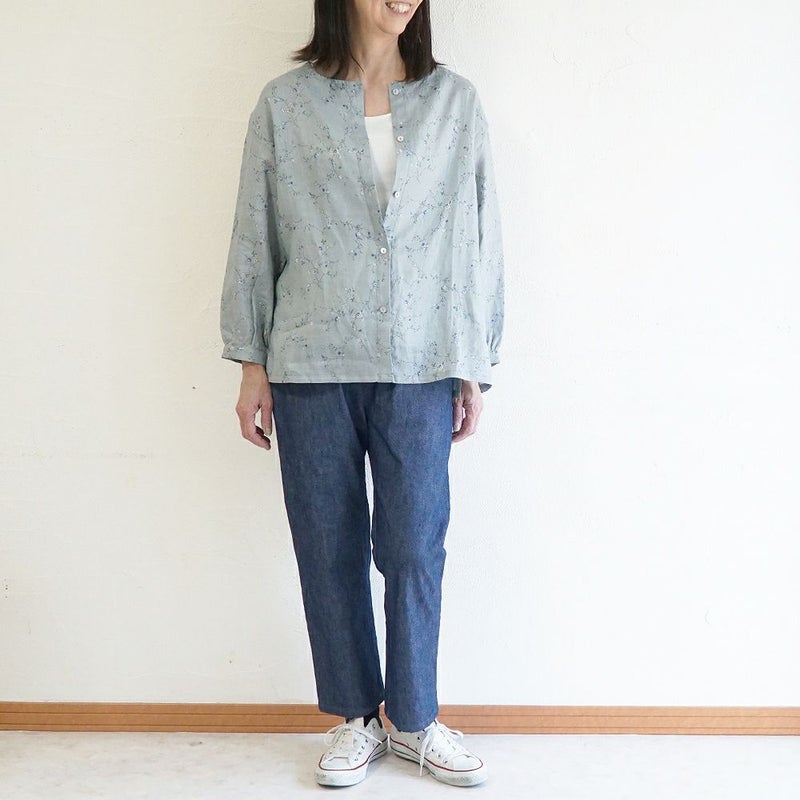 Branch m‘.,ブランチエム,ナチュラル,30代,40代,50代,60代,コットン,綿,ゆったり,パンツ,デニム,デニムパンツ,ストレートパンツ,デニムストレートパンツ