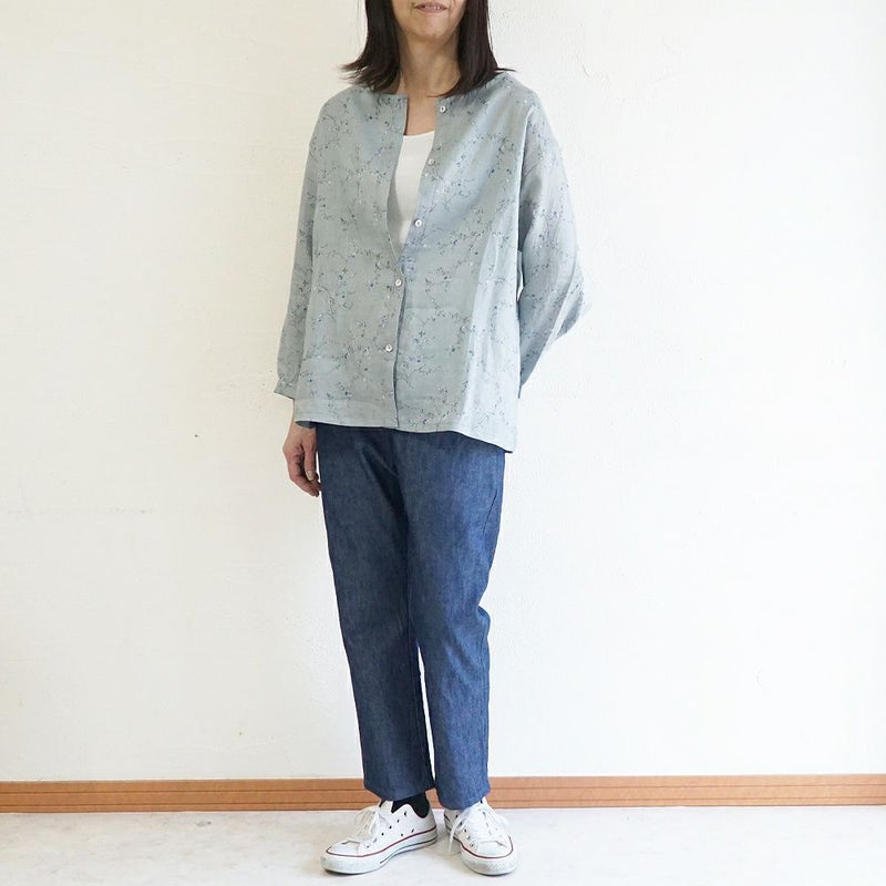 Branch m‘.,ブランチエム,ナチュラル,30代,40代,50代,60代,コットン,綿,ゆったり,パンツ,デニム,デニムパンツ,ストレートパンツ,デニムストレートパンツ