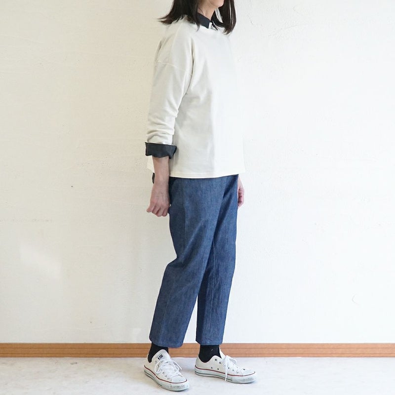 Branch m‘.,ブランチエム,ナチュラル,30代,40代,50代,60代,コットン,綿,ゆったり,パンツ,デニム,デニムパンツ,ストレートパンツ,デニムストレートパンツ