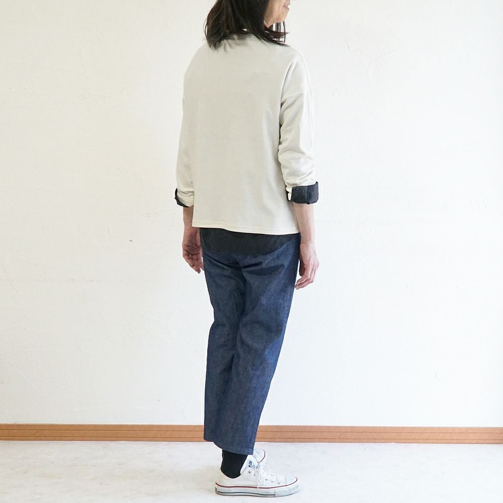 Branch m‘.,ブランチエム,ナチュラル,30代,40代,50代,60代,コットン,綿,ゆったり,パンツ,デニム,デニムパンツ,ストレートパンツ,デニムストレートパンツ