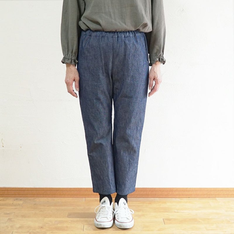 Branch m‘.,ブランチエム,ナチュラル,30代,40代,50代,60代,コットン,綿,ゆったり,パンツ,デニム,デニムパンツ,ストレートパンツ,デニムストレートパンツ