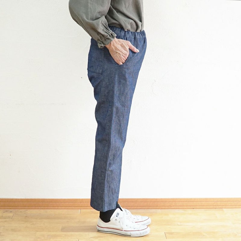 Branch m‘.,ブランチエム,ナチュラル,30代,40代,50代,60代,コットン,綿,ゆったり,パンツ,デニム,デニムパンツ,ストレートパンツ,デニムストレートパンツ