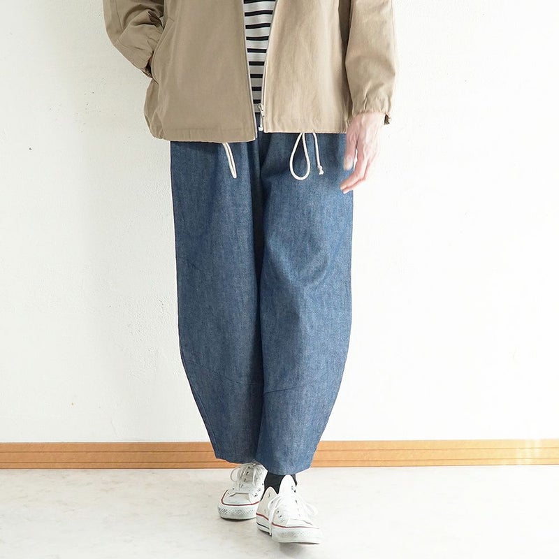 Branch m‘.,ブランチエム,ナチュラル,30代,40代,50代,60代,コットン,綿,ゆったり,パンツ,デニム,デニムパンツ,コクーンパンツ,デニムコクーンパンツ,バルーンパンツ,ワイドパンツ