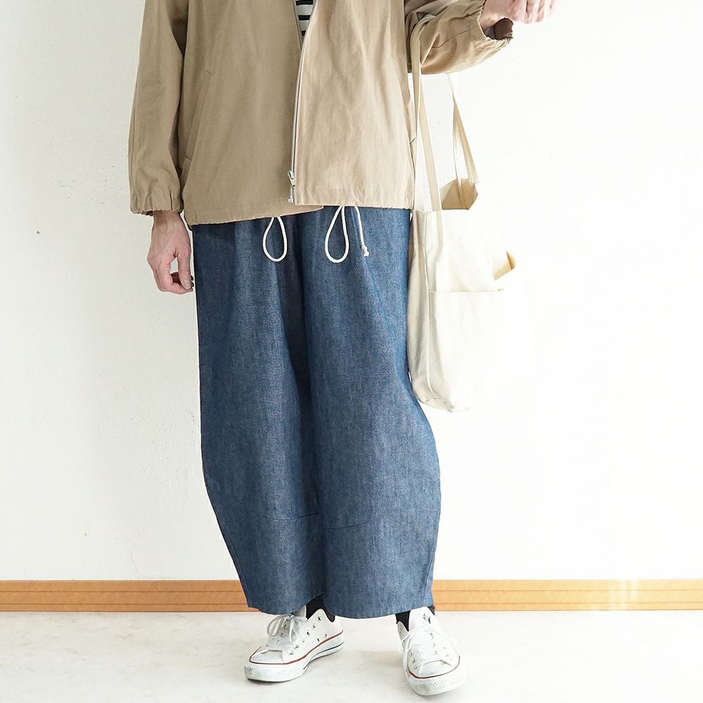 Branch m‘.,ブランチエム,ナチュラル,30代,40代,50代,60代,コットン,綿,ゆったり,パンツ,デニム,デニムパンツ,コクーンパンツ,デニムコクーンパンツ,バルーンパンツ,ワイドパンツ