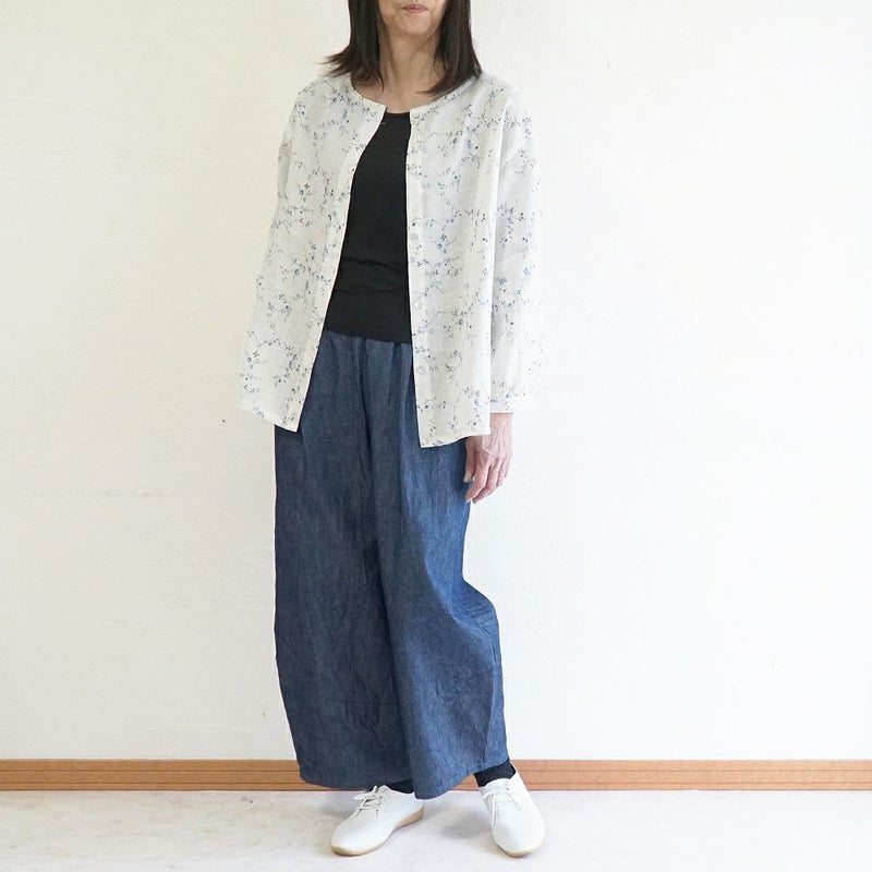 Branch m‘.,ブランチエム,ナチュラル,30代,40代,50代,60代,コットン,綿,ゆったり,パンツ,デニム,デニムパンツ,コクーンパンツ,デニムコクーンパンツ,バルーンパンツ,ワイドパンツ