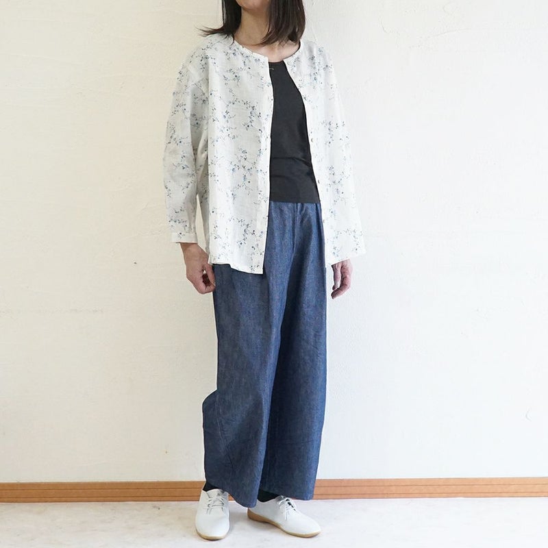 Branch m‘.,ブランチエム,ナチュラル,30代,40代,50代,60代,コットン,綿,ゆったり,パンツ,デニム,デニムパンツ,コクーンパンツ,デニムコクーンパンツ,バルーンパンツ,ワイドパンツ