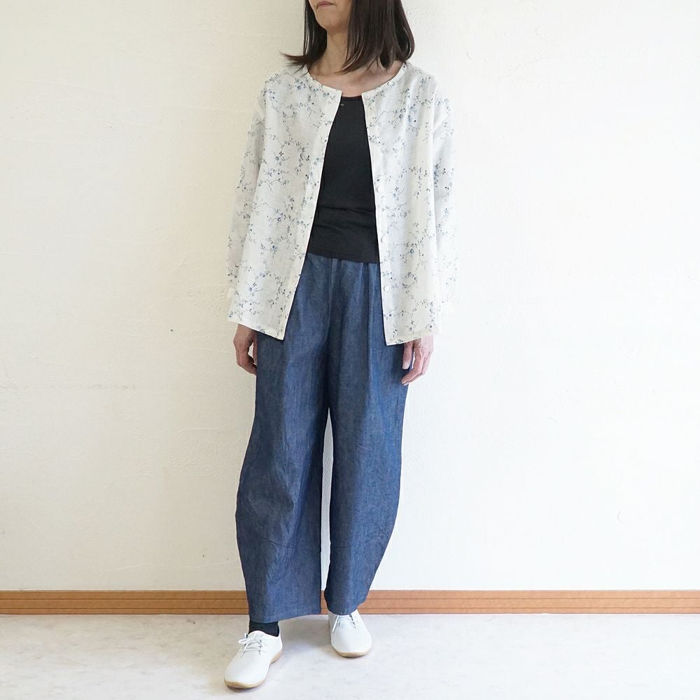 Branch m‘.,ブランチエム,ナチュラル,30代,40代,50代,60代,コットン,綿,ゆったり,パンツ,デニム,デニムパンツ,コクーンパンツ,デニムコクーンパンツ,バルーンパンツ,ワイドパンツ