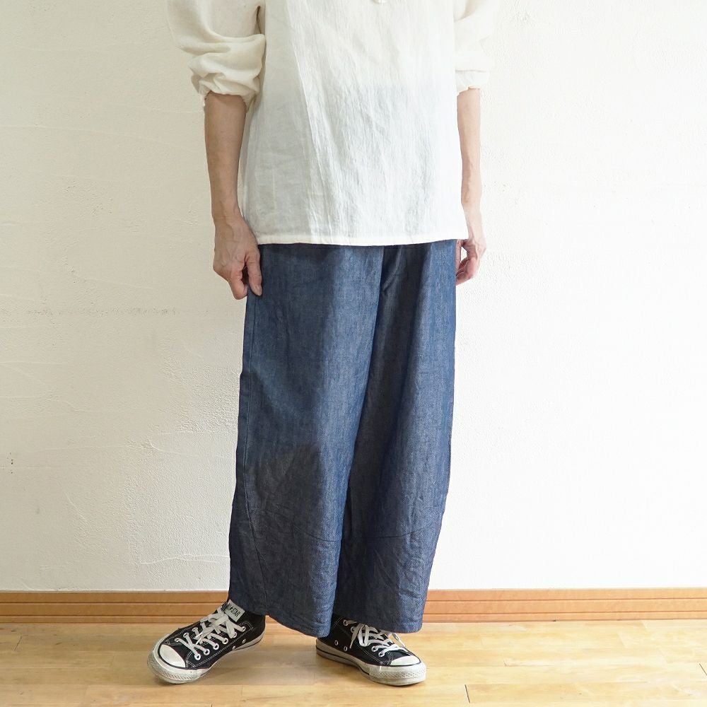 Branch m‘.,ブランチエム,ナチュラル,30代,40代,50代,60代,コットン,綿,ゆったり,パンツ,デニム,デニムパンツ,コクーンパンツ,デニムコクーンパンツ,バルーンパンツ,ワイドパンツ
