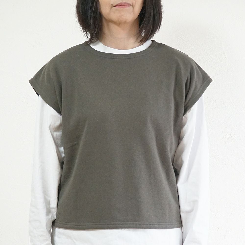 Branch m‘.,ブランチエム,ナチュラル,30代,40代,50代,60代,コットン,ゆったり,綿,裏毛,裏毛ベスト,ベスト,レイヤード,重ね着,体温調節,