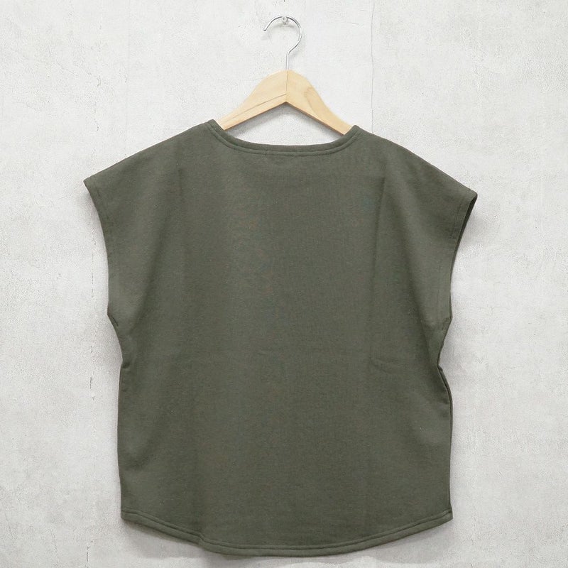 Branch m‘.,ブランチエム,ナチュラル,30代,40代,50代,60代,コットン,ゆったり,綿,裏毛,裏毛ベスト,ベスト,レイヤード,重ね着,体温調節,