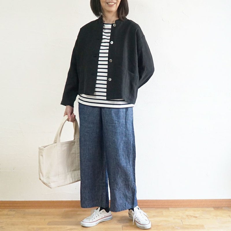 Branch m‘.,ブランチエム,ナチュラル,30代,40代,50代,60代,コットン,綿,ゆったり,Tシャツ,カットソー,ボーダー,ボーダーTシャツ,長袖