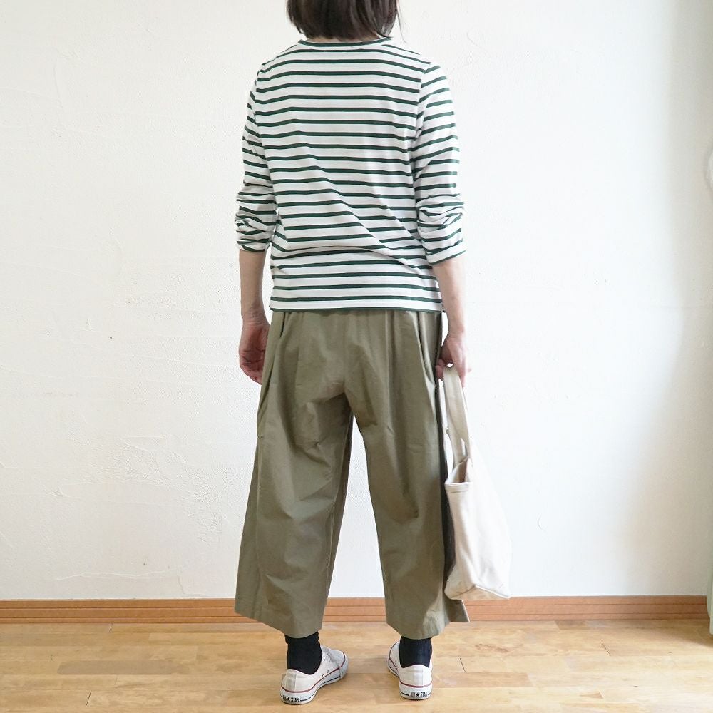 Branch m‘.,ブランチエム,ナチュラル,30代,40代,50代,60代,コットン,綿,ゆったり,Tシャツ,カットソー,ボーダー,ボーダーTシャツ,長袖