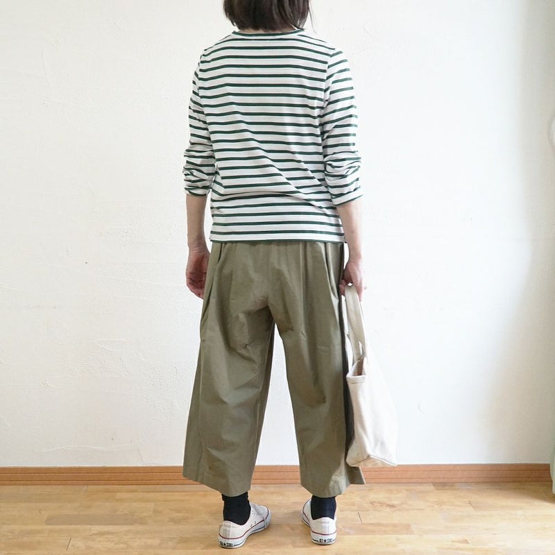 Branch m‘.,ブランチエム,ナチュラル,30代,40代,50代,60代,コットン,綿,ゆったり,Tシャツ,カットソー,ボーダー,ボーダーTシャツ,長袖