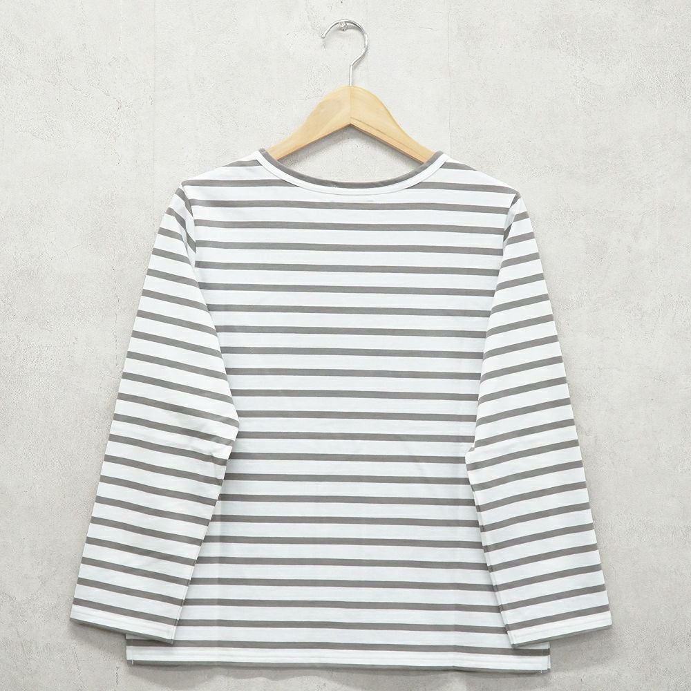 Branch m‘.,ブランチエム,ナチュラル,30代,40代,50代,60代,コットン,綿,ゆったり,Tシャツ,カットソー,ボーダー,ボーダーTシャツ,長袖