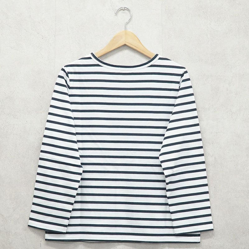 Branch m‘.,ブランチエム,ナチュラル,30代,40代,50代,60代,コットン,綿,ゆったり,Tシャツ,カットソー,ボーダー,ボーダーTシャツ,長袖