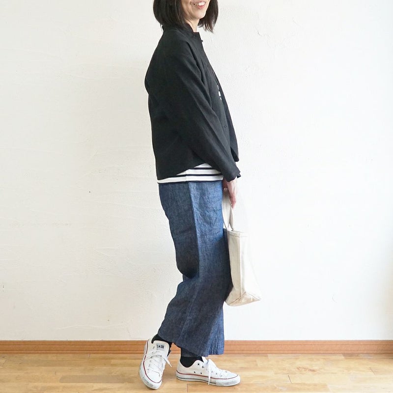 Branch m‘.,ブランチエム,ナチュラル,30代,40代,50代,60代,リネン,ゆったり,ジャケット,リネンジャケット,スタンドカラージャケット,スタンドネックジャケット,ショート丈,ショートジャケット, 