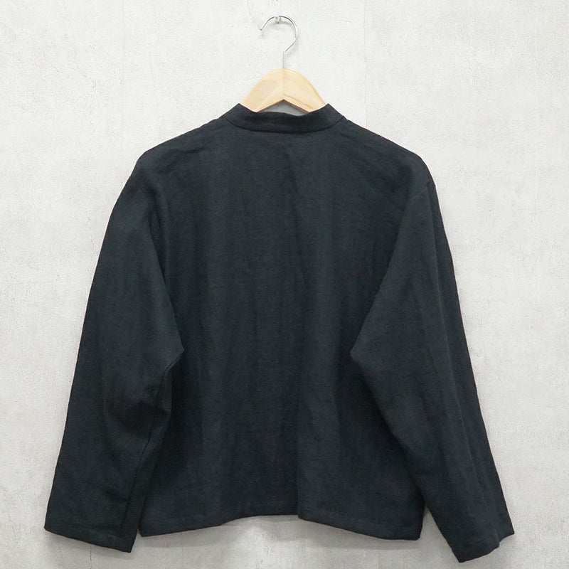 Branch m‘.,ブランチエム,ナチュラル,30代,40代,50代,60代,リネン,ゆったり,ジャケット,リネンジャケット,スタンドカラージャケット,スタンドネックジャケット,ショート丈,ショートジャケット, 