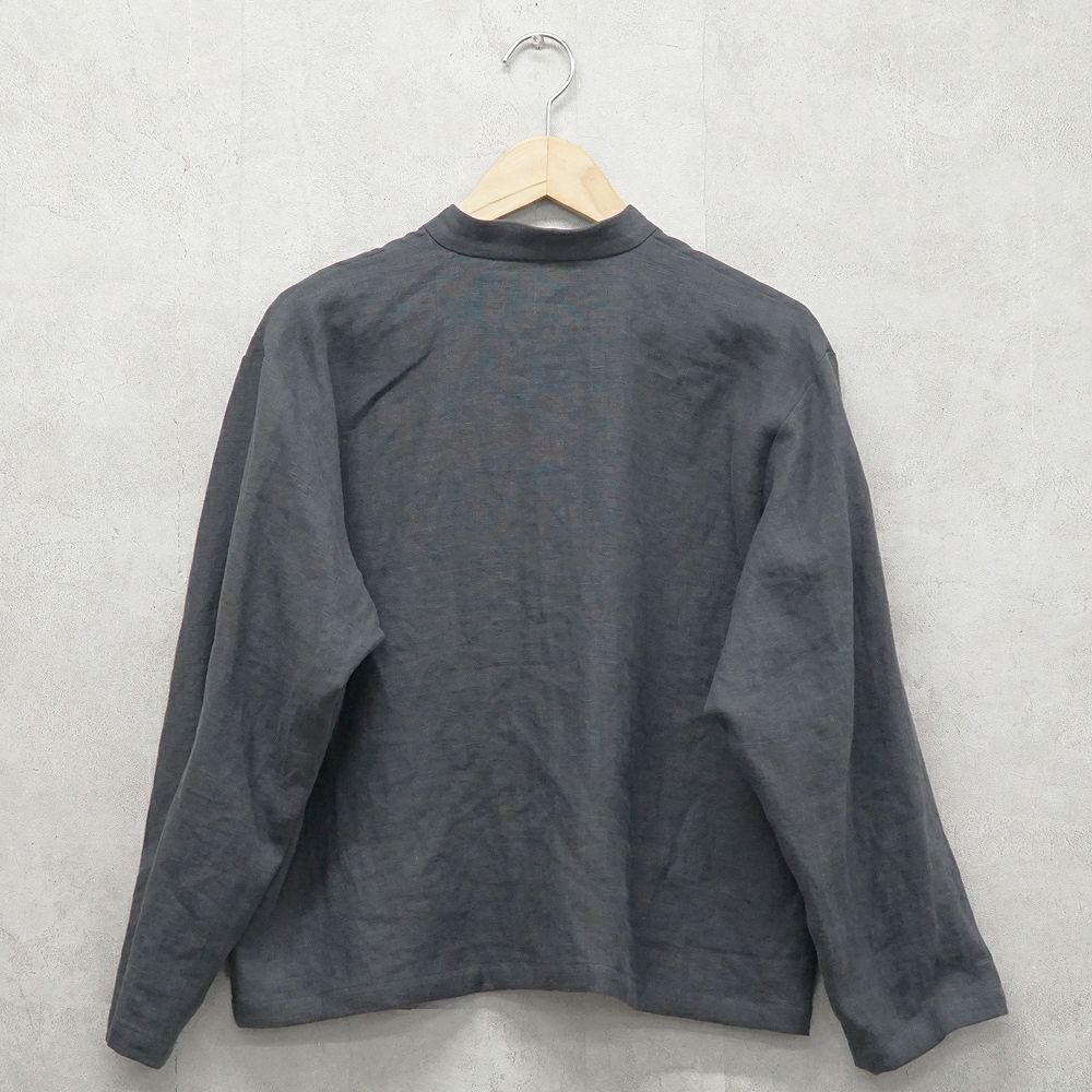 Branch m‘.,ブランチエム,ナチュラル,30代,40代,50代,60代,リネン,ゆったり,ジャケット,リネンジャケット,スタンドカラージャケット,スタンドネックジャケット,ショート丈,ショートジャケット, 