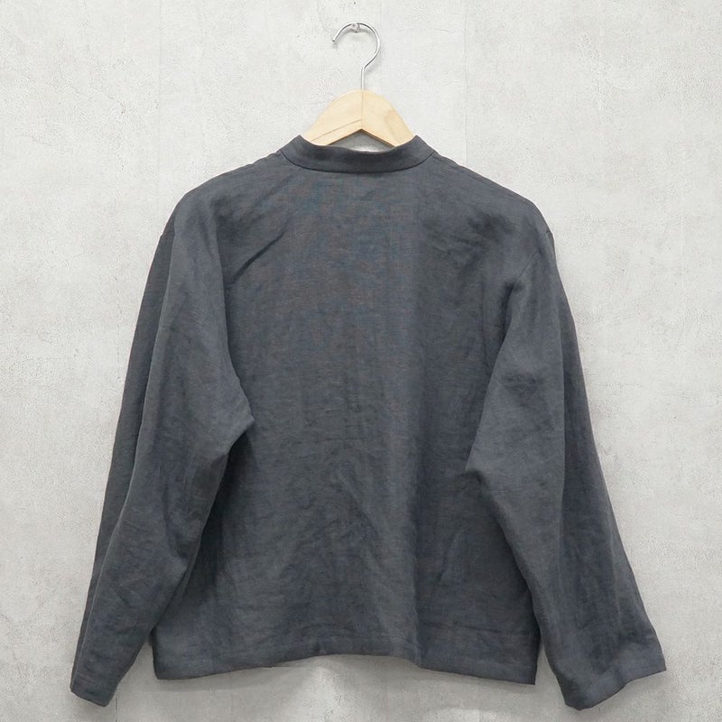 Branch m‘.,ブランチエム,ナチュラル,30代,40代,50代,60代,リネン,ゆったり,ジャケット,リネンジャケット,スタンドカラージャケット,スタンドネックジャケット,ショート丈,ショートジャケット, 