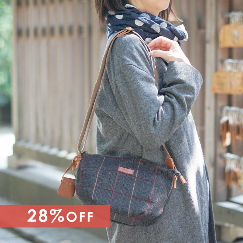 Branch m‘.,ブランチエム,ナチュラル,30代,40代,50代,60代,ゆったり,バッグ,toleur,トーラ,ショルダーバッグ,ショルダー,ウールバッグ,チェック,チェック柄,チェックバッグ