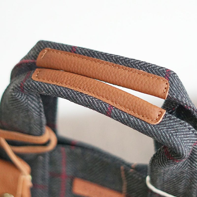 Branch m‘.,ブランチエム,ナチュラル,30代,40代,50代,60代,ゆったり,バッグ,toleur,トーラ,トートバッグ,トート,ウールバッグ,チェック,チェック柄,チェックバッグ,チェックトートバッグ