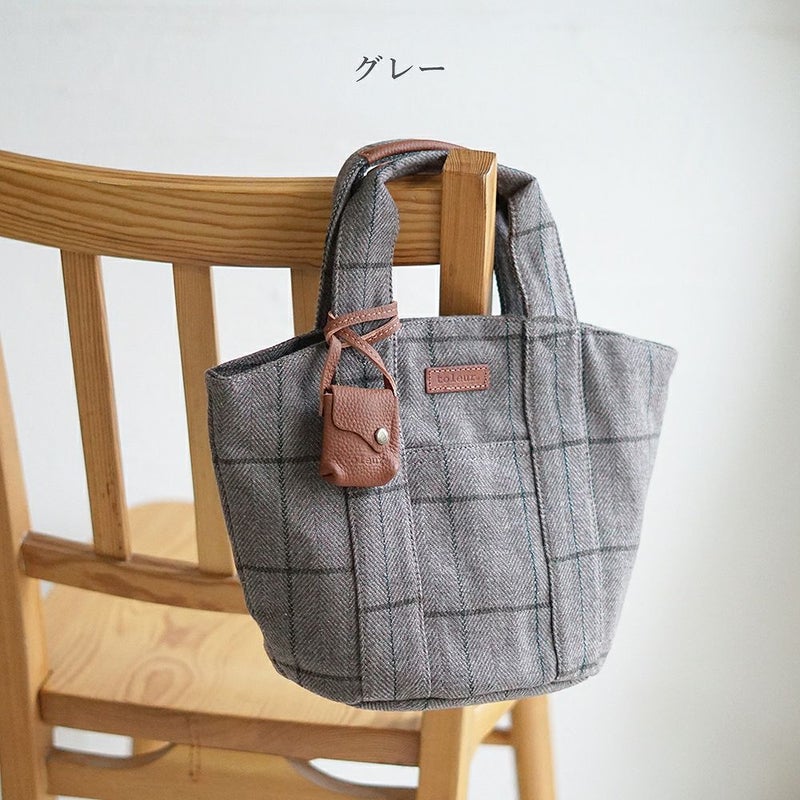 Branch m‘.,ブランチエム,ナチュラル,30代,40代,50代,60代,ゆったり,バッグ,toleur,トーラ,トートバッグ,トート,ウールバッグ,チェック,チェック柄,チェックバッグ,チェックトートバッグ