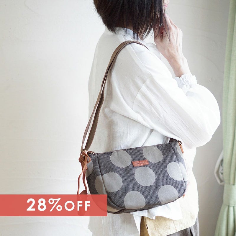 Branch m‘.,ブランチエム,ナチュラル,30代,40代,50代,60代,ゆったり,バッグ,toleur,トーラ,ショルダーバッグ,ショルダー,ウールバッグ,ドット,ドット柄,水玉バッグ, 