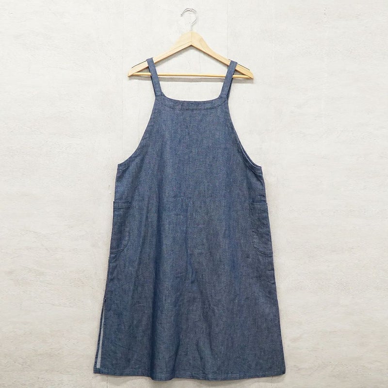 Branch m‘.,ブランチエム,ナチュラル,30代,40代,50代,60代,リネン,ゆったり,エプロン,リネンエプロン,ワンピースエプロン,エプロンワンピース,