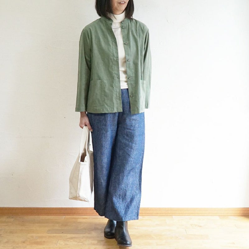 Branch m‘.,ブランチエム,ナチュラル,30代,40代,50代,60代,コットン,綿,ゆったり,ブラウス,長袖,羽織,シャツ,羽織シャツ,ライトアウター,スタンドカラー,スタンドカラーシャツ