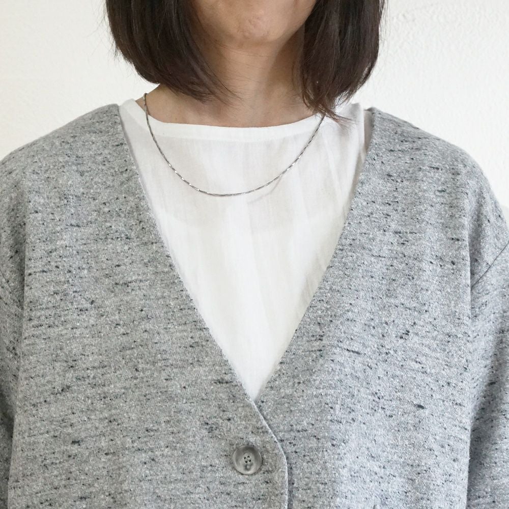 Branch m‘.,ブランチエム,ナチュラル,30代,40代,50代,60代,コットン,ゆったり,綿,アウター,カーディガン,ジャケット,羽織り,羽織,ライトアウター,Vネックジャケット,Vネックカーディガン,ネップ,ジャズネップ