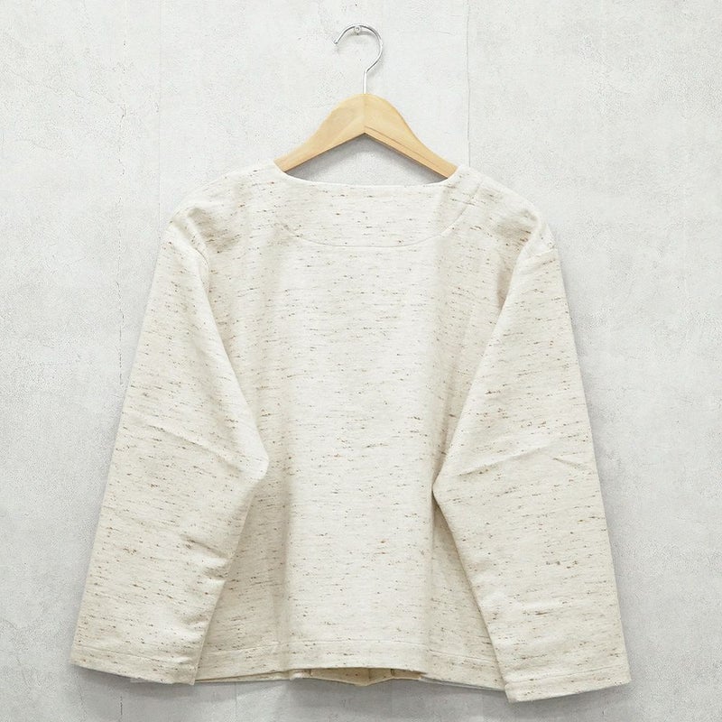 Branch m‘.,ブランチエム,ナチュラル,30代,40代,50代,60代,コットン,ゆったり,綿,アウター,カーディガン,ジャケット,羽織り,羽織,ライトアウター,Vネックジャケット,Vネックカーディガン,ネップ,ジャズネップ