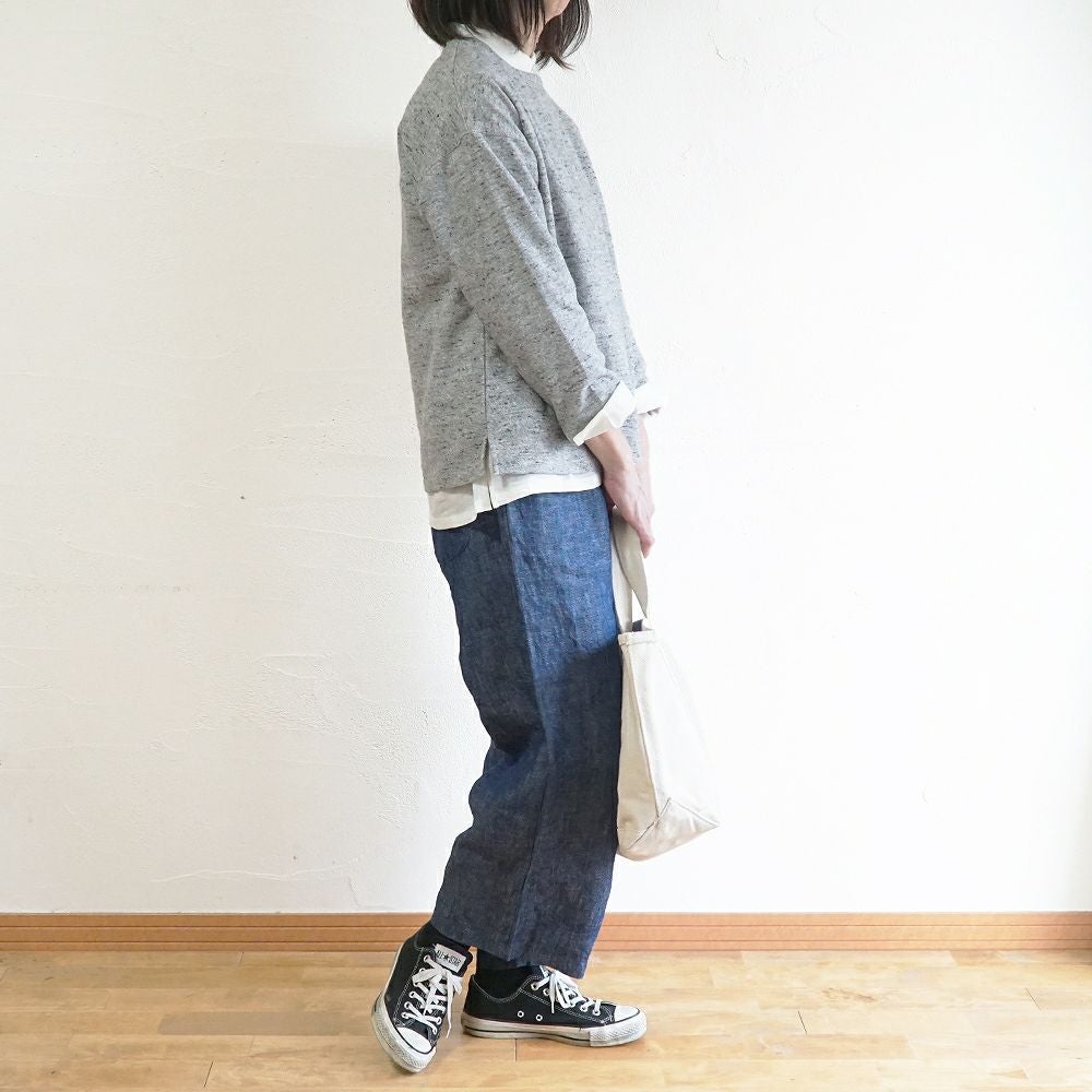 Branch m‘.,ブランチエム,ナチュラル,30代,40代,50代,60代,コットン,ゆったり,綿,プルオーバー,長袖,ネップ,ジャズネップ