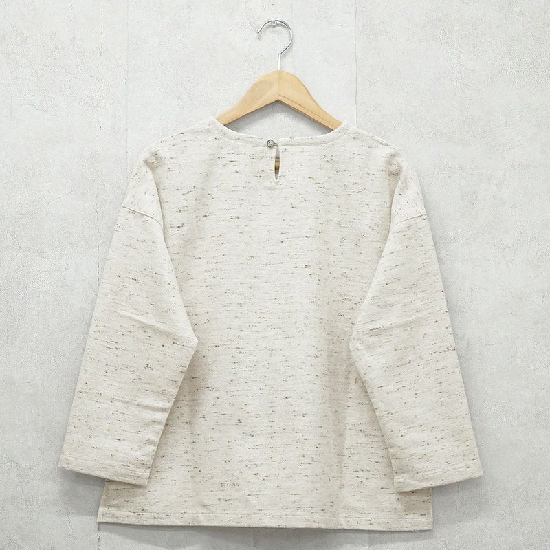 Branch m‘.,ブランチエム,ナチュラル,30代,40代,50代,60代,コットン,ゆったり,綿,プルオーバー,長袖,ネップ,ジャズネップ