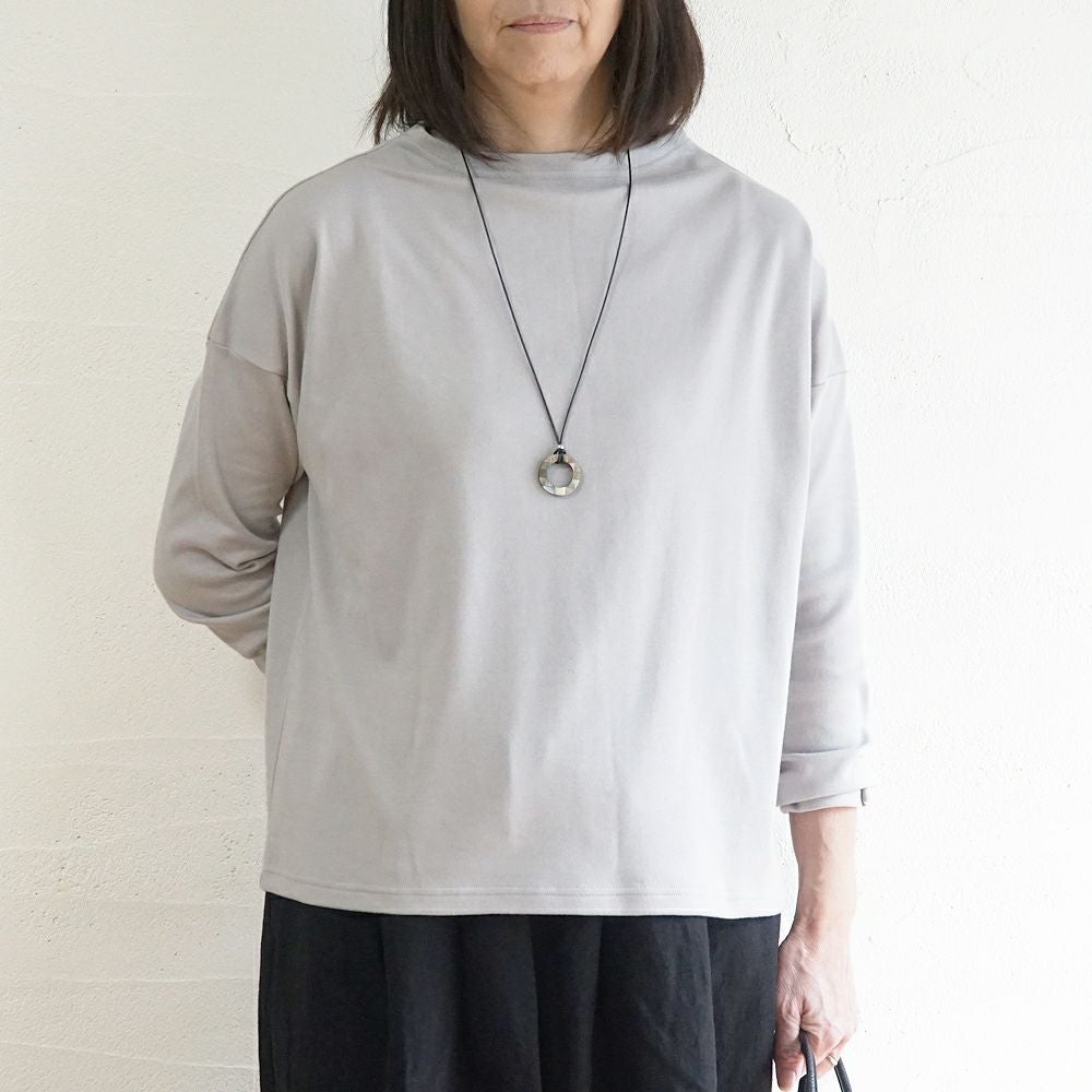 Branch m‘.,ブランチエム,ナチュラル,30代,40代,50代,60代,コットン,綿,ゆったり,Tシャツ,カットソー,ボトルネック,ボトルネックプルオーバー,,長袖