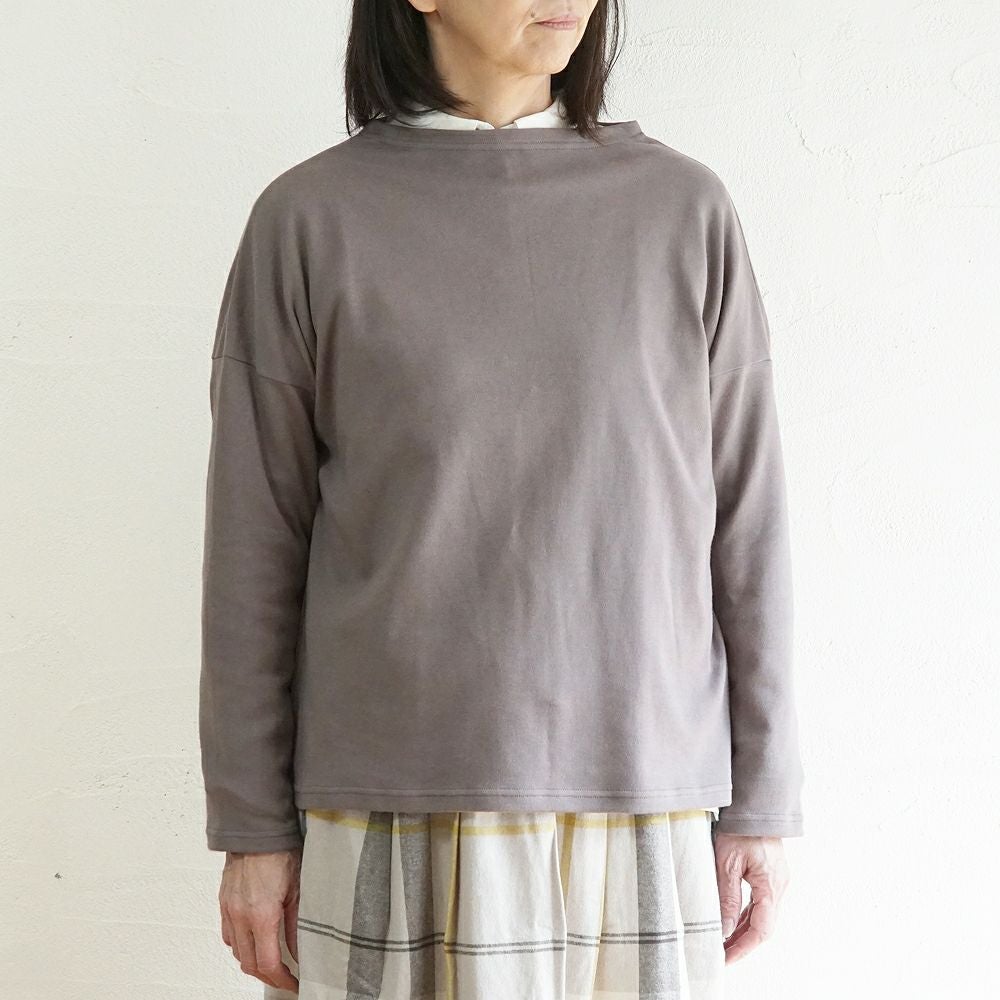 Branch m‘.,ブランチエム,ナチュラル,30代,40代,50代,60代,コットン,綿,ゆったり,Tシャツ,カットソー,ボトルネック,ボトルネックプルオーバー,,長袖