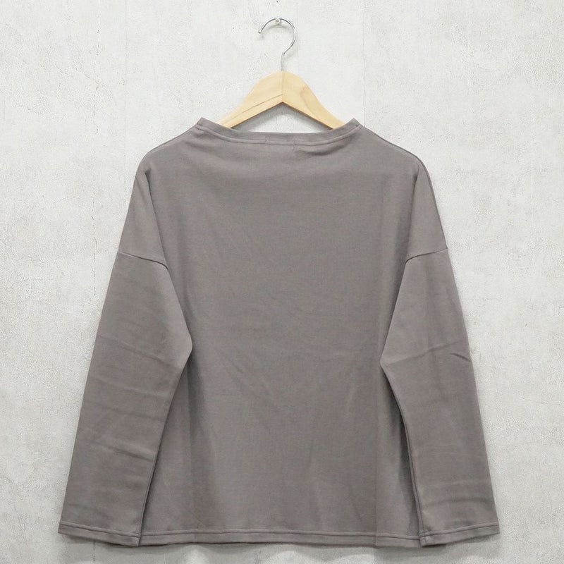 Branch m‘.,ブランチエム,ナチュラル,30代,40代,50代,60代,コットン,綿,ゆったり,Tシャツ,カットソー,ボトルネック,ボトルネックプルオーバー,,長袖