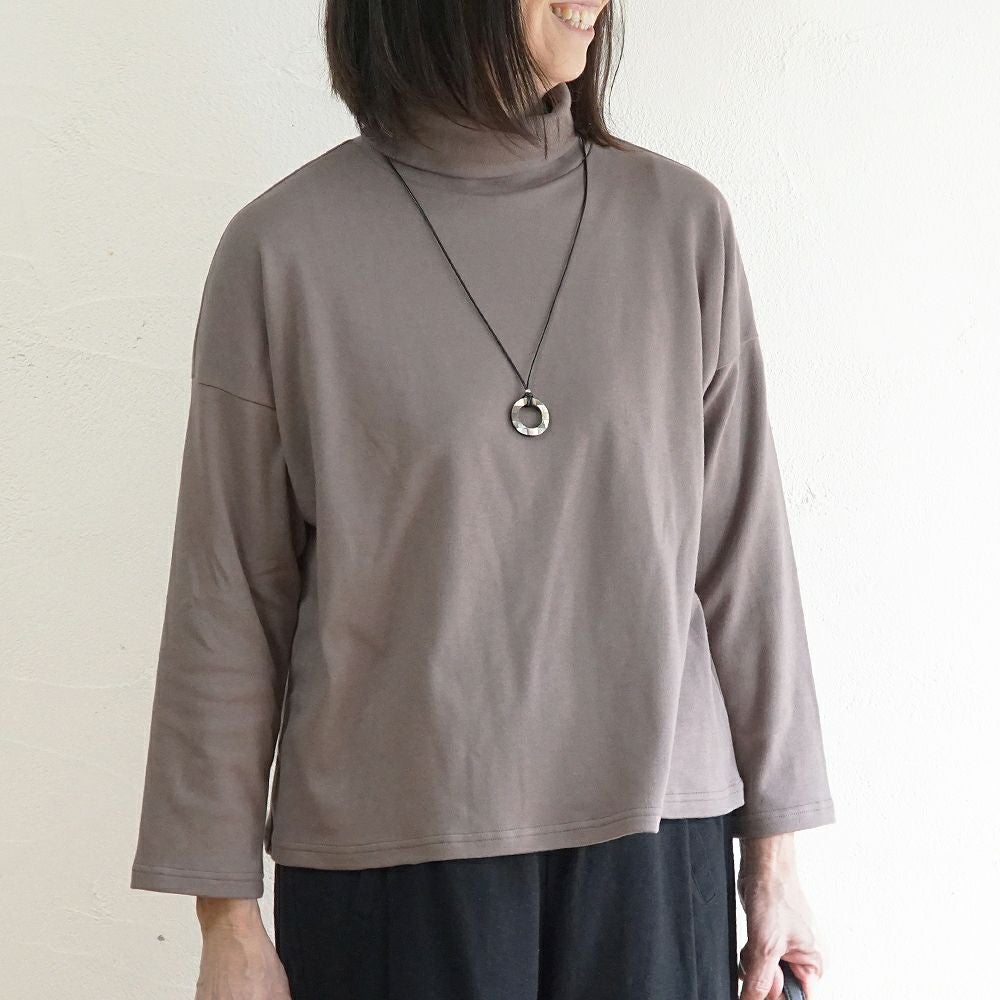 Branch m‘.,ブランチエム,ナチュラル,30代,40代,50代,60代,コットン,綿,ゆったり,Tシャツ,カットソー,タートルネック,タートルネックプルオーバー,,長袖