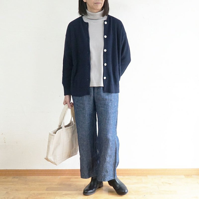 Branch m‘.,ブランチエム,ナチュラル,30代,40代,50代,60代,コットン,綿,ゆったり,Tシャツ,カットソー,タートルネック,タートルネックプルオーバー,,長袖