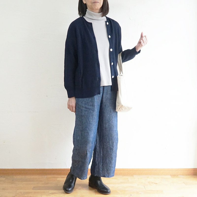 Branch m‘.,ブランチエム,ナチュラル,30代,40代,50代,60代,コットン,綿,ゆったり,Tシャツ,カットソー,タートルネック,タートルネックプルオーバー,,長袖
