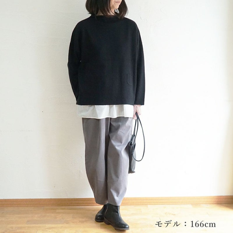 Branch m‘.,ブランチエム,ナチュラル,30代,40代,50代,60代,ウール,ゆったり,ニット,ボトルネック,ボトルネックニット,ニットプルオーバー,ウール,ウールニット