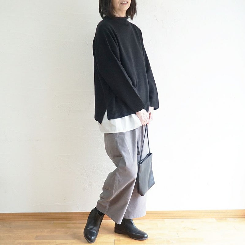 Branch m‘.,ブランチエム,ナチュラル,30代,40代,50代,60代,ウール,ゆったり,ニット,ボトルネック,ボトルネックニット,ニットプルオーバー,ウール,ウールニット