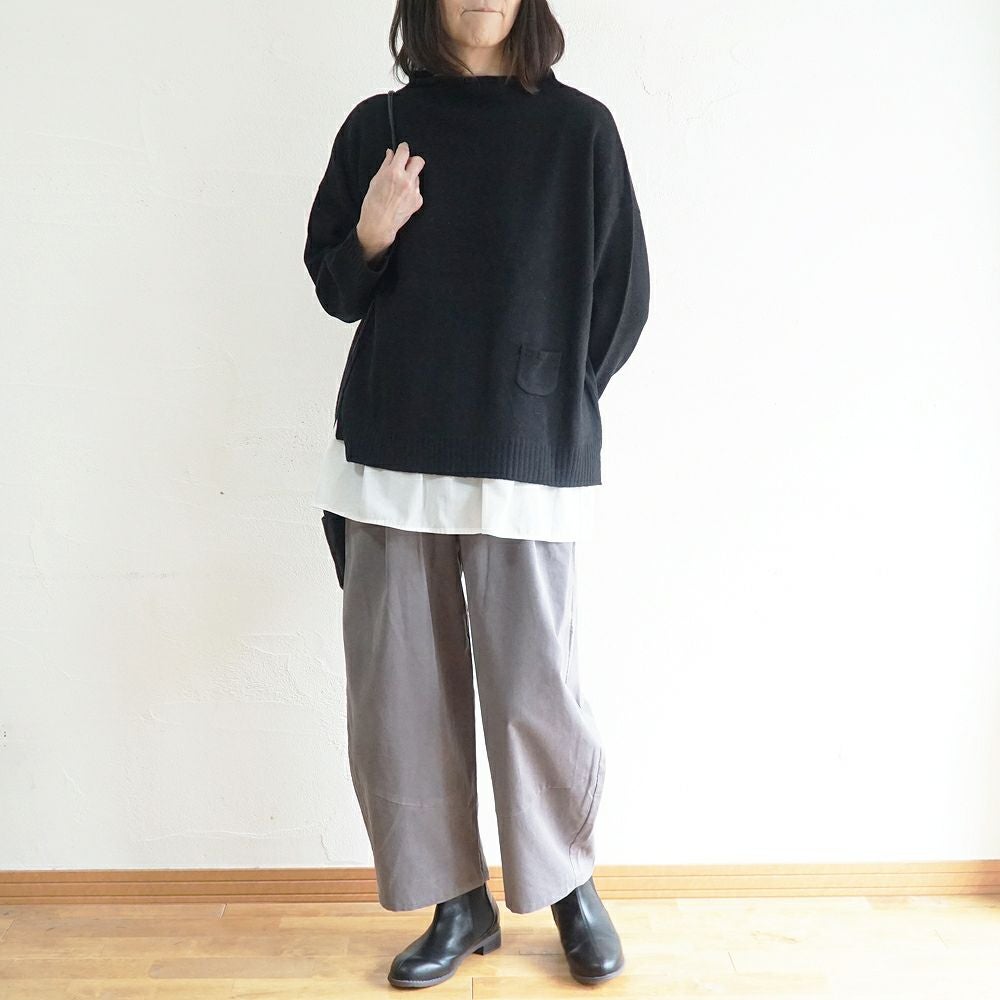 Branch m‘.,ブランチエム,ナチュラル,30代,40代,50代,60代,ウール,ゆったり,ニット,ボトルネック,ボトルネックニット,ニットプルオーバー,ウール,ウールニット