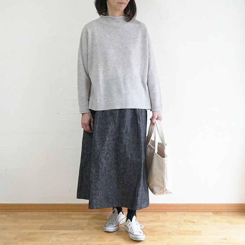 Branch m‘.,ブランチエム,ナチュラル,30代,40代,50代,60代,ウール,ゆったり,ニット,ボトルネック,ボトルネックニット,ニットプルオーバー,ウール,ウールニット