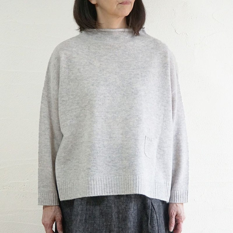 Branch m‘.,ブランチエム,ナチュラル,30代,40代,50代,60代,ウール,ゆったり,ニット,ボトルネック,ボトルネックニット,ニットプルオーバー,ウール,ウールニット