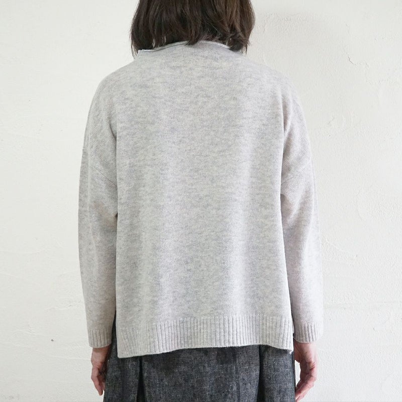 Branch m‘.,ブランチエム,ナチュラル,30代,40代,50代,60代,ウール,ゆったり,ニット,ボトルネック,ボトルネックニット,ニットプルオーバー,ウール,ウールニット