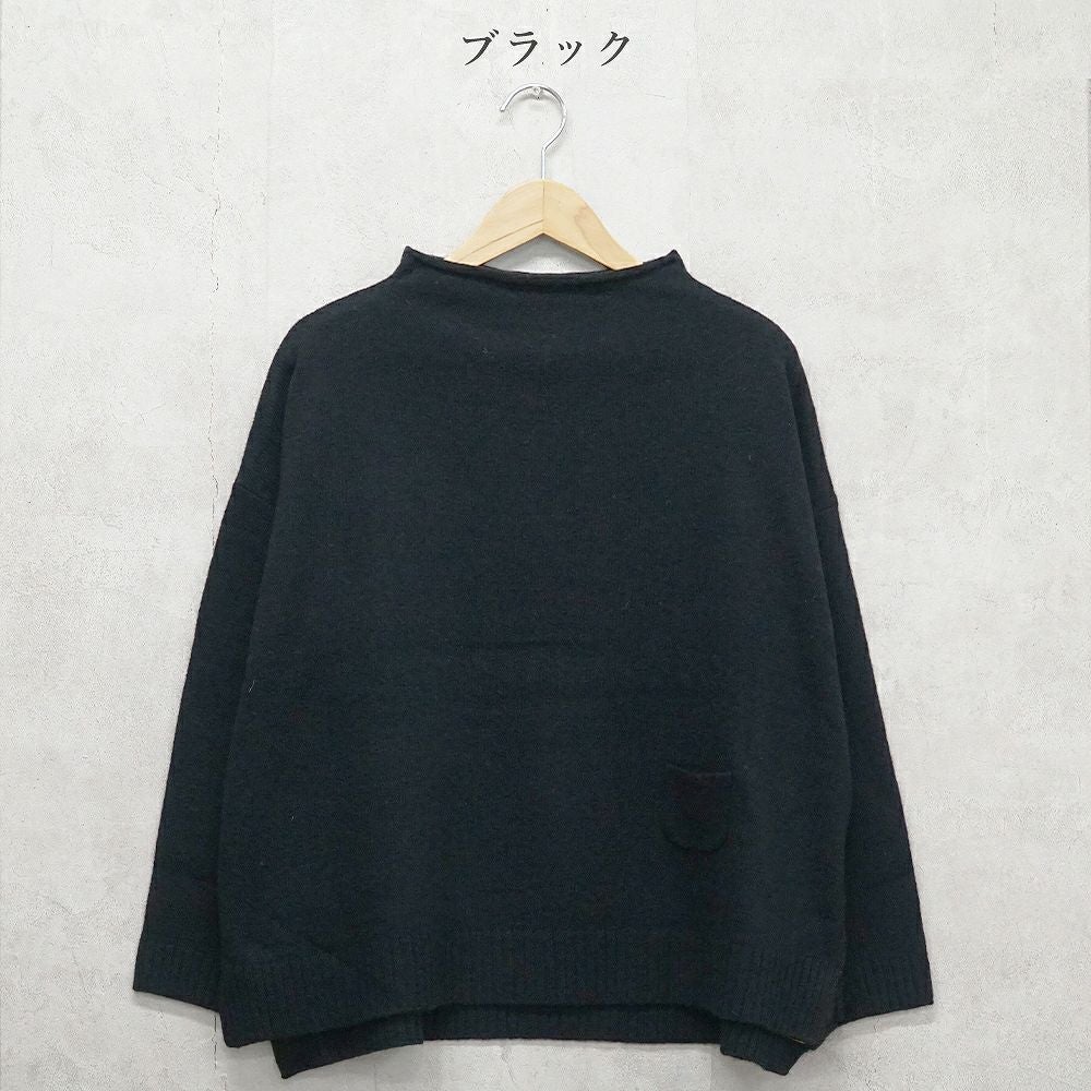 Branch m‘.,ブランチエム,ナチュラル,30代,40代,50代,60代,ウール,ゆったり,ニット,ボトルネック,ボトルネックニット,ニットプルオーバー,ウール,ウールニット