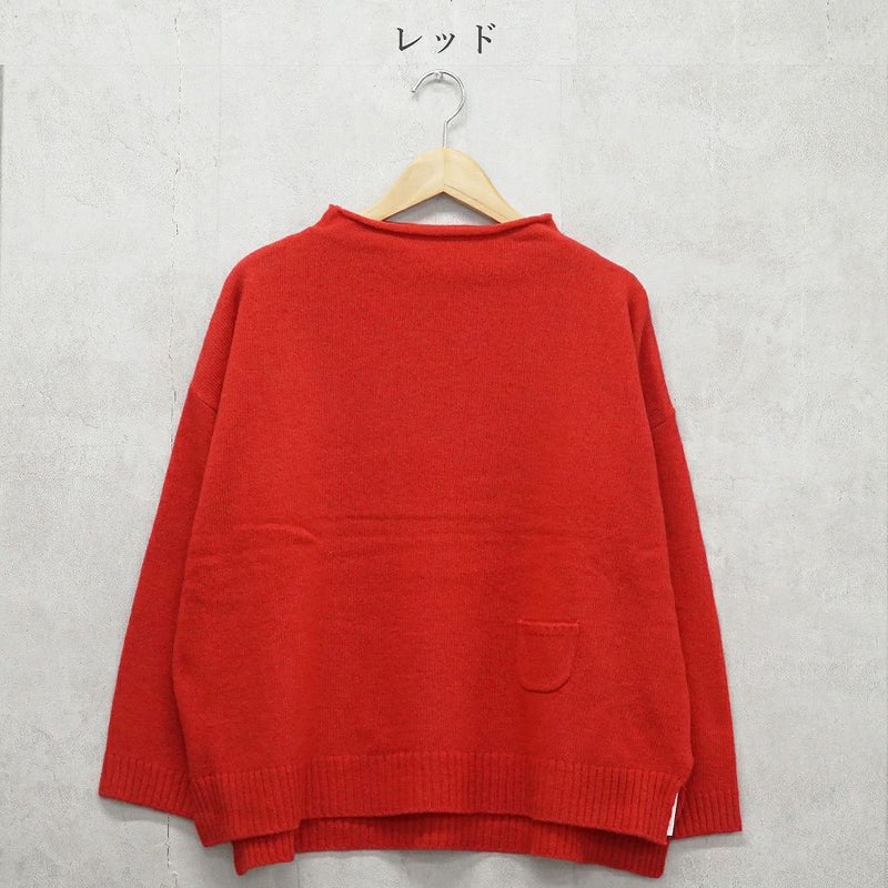 Branch m‘.,ブランチエム,ナチュラル,30代,40代,50代,60代,ウール,ゆったり,ニット,ボトルネック,ボトルネックニット,ニットプルオーバー,ウール,ウールニット