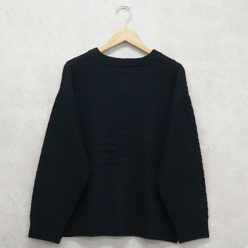 Branch m‘.,ブランチエム,ナチュラル,30代,40代,50代,60代,ウール,ゆったり,knit,ニット,ウール混,カーディガン,ケーブルニット,ケーブルニットカーディガン,ニットカーディガン,ニットカーデ,ケーブル編み